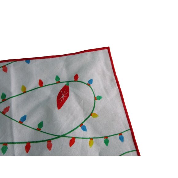 Anthropologie Christmas Cat Wrapped In Lights Dishtowel Cotton NWT - Picture 13 of 13